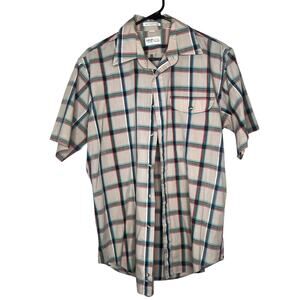 VINTAGE GRAIL IZOD "Club" Short Sleeve Mens Button Up SIZE LARGE
